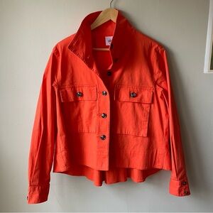 Cabi Tangerine Orange Cropped Jacket Size M